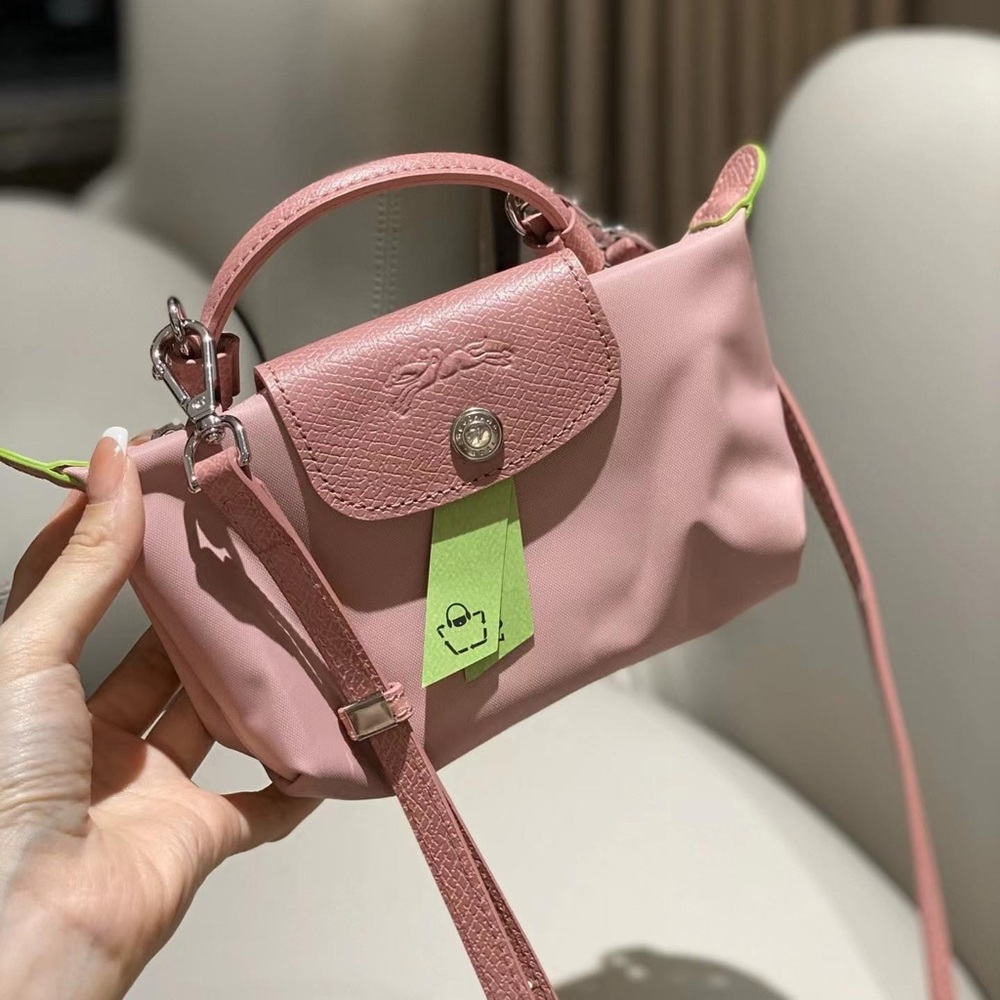 Longchamp mini bag pink with detachable shoulder bag